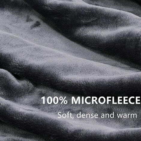 MINKUROW Couverture Douillette Grise 150 × 200cm, Couverture En Peluche Douce Et Moelleuse, Couverture En Molleton De Flanelle Couvertures TV / Couverture De Canapé / Couverture De Vie / Couverture De Canapé En Microfibre / Couverture De Velours - Entretien Facile 7 MINKUROW Couverture Douillette Grise 150 × 200cm, Couverture En Peluche Douce Et Moelleuse, Couverture En Molleton De Flanelle Couvertures TV / Couverture De Canapé / Couverture De Vie / Couverture De Canapé En Microfibre / Couverture De Velours - Entretien Facile – Image 5