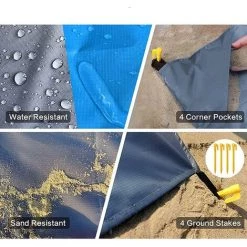 ILOVEMILAN Couverture De Plage, Tapis De Plage Imperméable à L'eau Sans Sable, Couverture De Pique-nique Portable En Plein Air, Tapis De Pique-nique Léger Et Compact à Séchage Rapide 200 * 210 Cm -Plaid et couverture Soldes 60032559 4