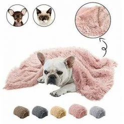 STARLIGHT Couverture En Molleton Pour Animaux De Compagnie De Qualité Supérieure, Jeté De Couverture Pour Chien Et Chat, Tapis De Sommeil Double Couche Lavable Pour Lit De Chien, Canapé, Canapé, Voiture S: 56*35cm Rose,STAR.L