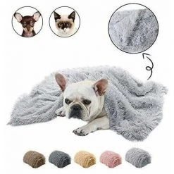 STARLIGHT Couverture En Molleton Pour Animaux De Compagnie De Qualité Supérieure, Jeté De Couverture Pour Chien Et Chat, Tapis De Sommeil Double Couche Lavable Pour Lit De Chien, Canapé, Canapé, Voiture S: 56*35cm Gris Clair,STAR.L