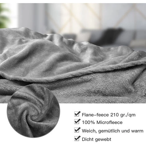 EINFEBEN Couverture En Flanelle Living Blanket Blanket Fur Blanket Fleece Blanket Super Soft 130x170cm 3 EINFEBEN Couverture En Flanelle Living Blanket Blanket Fur Blanket Fleece Blanket Super Soft 130x170cm