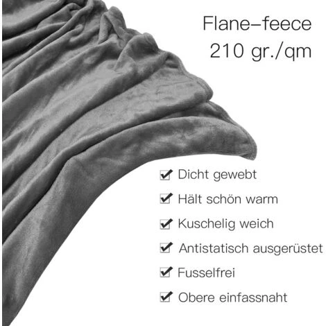 EINFEBEN Couverture En Flanelle Living Blanket Blanket Fur Blanket Fleece Blanket Super Soft 130x170cm 4 EINFEBEN Couverture En Flanelle Living Blanket Blanket Fur Blanket Fleece Blanket Super Soft 130x170cm – Image 2