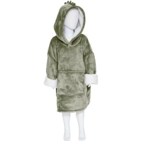 AUTRES Plaid Sweat A Capuche Dino - Vert 3 AUTRES Plaid Sweat A Capuche Dino - Vert