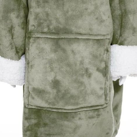 AUTRES Plaid Sweat A Capuche Dino - Vert 5 AUTRES Plaid Sweat A Capuche Dino - Vert – Image 3