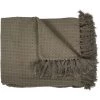 THE HOME DECO FACTORY Jeté De Canapé Gaufré 170x250 Cm Taupe - Taupe -Plaid et couverture Soldes 60157901 1