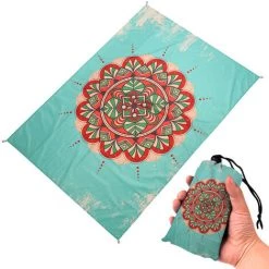 HIASDFLS Couverture De Plage Imprimée Anti-Sable Extra Large Pour Pique-Nique En Plein Air - Imperméable Pliable Avec Voyage Portable Camping Pêche Pile Style 5 1,4 X 2