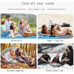 HIASDFLS Couverture De Plage Imprimée Anti-Sable Extra Large Pour Pique-Nique En Plein Air - Imperméable Pliable Avec Voyage Portable Camping Pêche Pile Style 4 1,4 X 2 -Plaid et couverture Soldes 60220317 5