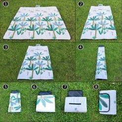 AOUGO Couverture Tapis De Pique-Nique Imperméable 200x200 Lavable En Machine,natte De Plage Extérieur Pour 4-6 Personnes,Picnic Blanket Avec Poignée,Grande Taille,Matériaux à 3 Couches(Type 1) 11 AOUGO Couverture Tapis De Pique-Nique Imperméable 200x200 Lavable En Machine,natte De Plage Extérieur Pour 4-6 Personnes,Picnic Blanket Avec Poignée,Grande Taille,Matériaux à 3 Couches(Type 1) -Plaid et couverture Soldes 60281837 5
