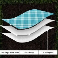 AOUGO Couverture De Pique-Nique Impermeable , BeiLan 200×150cm Portable Extérieur Résiste à L'humidité Isolation Tapis De Plage, Parc, Cour, Pliable -Plaid et couverture Soldes 60282017 3