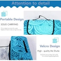 AOUGO Couverture Tapis De Pique-Nique, Étanche, Pliable, Pour Camping, Plage, Jardin, Avec Poignée, Couverture Pour Pique-Nique Avec Envers Imperméable 200 X 200 Cm (Paon Bleu) 9 AOUGO Couverture Tapis De Pique-Nique, Étanche, Pliable, Pour Camping, Plage, Jardin, Avec Poignée, Couverture Pour Pique-Nique Avec Envers Imperméable 200 X 200 Cm (Paon Bleu) -Plaid et couverture Soldes 60282192 3