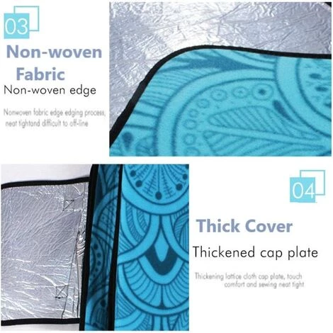 AOUGO Couverture Tapis De Pique-Nique, Étanche, Pliable, Pour Camping, Plage, Jardin, Avec Poignée, Couverture Pour Pique-Nique Avec Envers Imperméable 200 X 200 Cm (Paon Bleu) 6 AOUGO Couverture Tapis De Pique-Nique, Étanche, Pliable, Pour Camping, Plage, Jardin, Avec Poignée, Couverture Pour Pique-Nique Avec Envers Imperméable 200 X 200 Cm (Paon Bleu) – Image 4