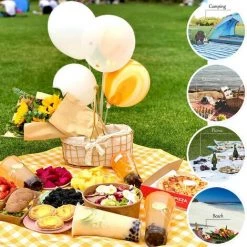 AOUGO Couverture De Pique-Nique Imperméable Grande Tapis De, Plage Couverture Pour Pique-Nique Pliable ,Portable Pour Camping Voyage Barbecue Plage -Plaid et couverture Soldes 60282220 5