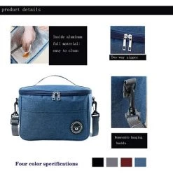 AOUGO Sac Isotherme 12L, AC Isotherme Sac De Pique-Nique,Sac Isotherme Repas Adulte,Sac Isotherme Repas Bureau,Sac Isotherme Enfant,Sac Isotherme Pliable,Sac Isolant Réglable -Plaid et couverture Soldes 60282321 5