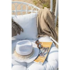 DANSMAMAISON Plaid Uni Tisse Coton Marron - L 179 X L 50 X H 1 Cm - Marron -Plaid et couverture Soldes 60285414 4