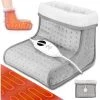 SWANEW Chauffe-pieds électrique 100W 6 Niveaux De Température Lavable Botte Chauffante Brun - Gris -Plaid et couverture Soldes 60288467 1