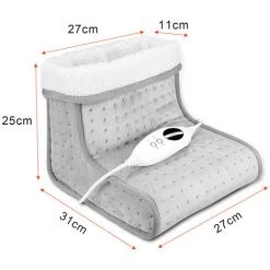 SWANEW Chauffe-pieds électrique 100W 6 Niveaux De Température Lavable Botte Chauffante Brun - Gris -Plaid et couverture Soldes 60288467 3