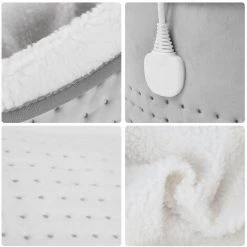 SWANEW Chauffe-pieds électrique 100W 6 Niveaux De Température Lavable Botte Chauffante Brun - Gris -Plaid et couverture Soldes 60288467 5