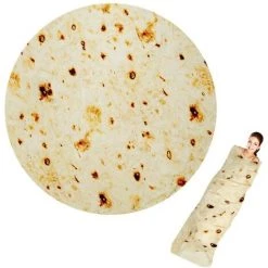 Fei Yu Couverture Adulte Bébé Tortilla Couverture Canapé Couverture Polaire Douce Et Confortable Tortilla Lance Couverture (jaune. 60inch)