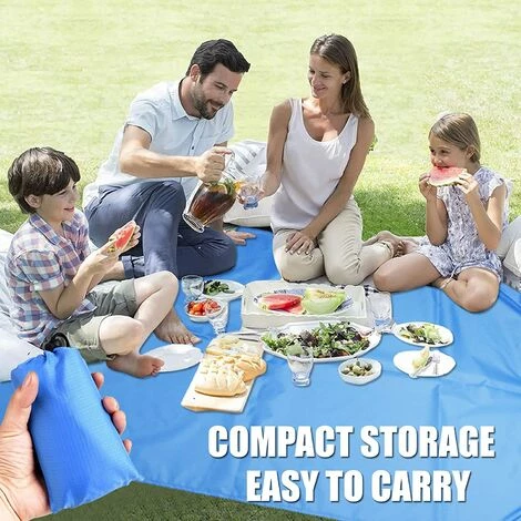 AOUGO Couverture Pique Niques,Tapis Picnic, Tapis De Plage Imperméable,Picnic Blanket Portable,1.4 X 1.5M Tapis Léger Pour Camping Outdoor Cadeau Randonneur 5 AOUGO Couverture Pique Niques,Tapis Picnic, Tapis De Plage Imperméable,Picnic Blanket Portable,1.4 X 1.5M Tapis Léger Pour Camping Outdoor Cadeau Randonneur – Image 3