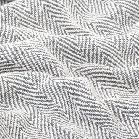 FIMEI Couverture Coton à Chevrons 160 X 210 Cm Gris 7 FIMEI Couverture Coton à Chevrons 160 X 210 Cm Gris – Image 5