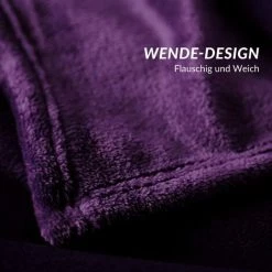 GrooFoo Couverture Confortable Couverture Moelleuse, Couverture Extra Douce Et Chaude Dans Le Salon, Couverture En Molleton De Flanelle 150x200 Cm, Infroissable / Anti-décoloration Comme Couverture De Canapé Ou Couvre-lit - Violet -Plaid et couverture Soldes 60600681 5