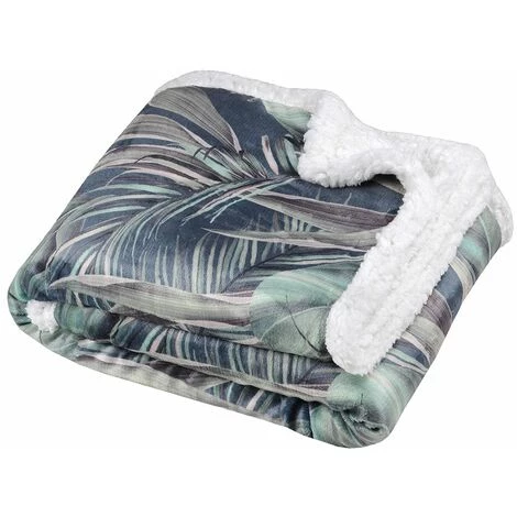 LOVELY CASA Plaid 130x160 Cm Panama Canard - Vert 3 LOVELY CASA Plaid 130x160 Cm Panama Canard - Vert