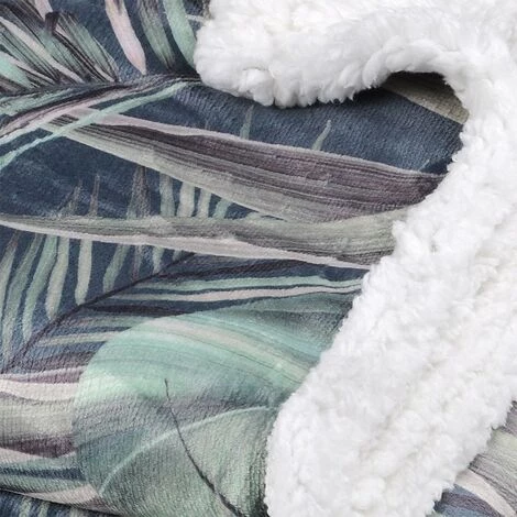 LOVELY CASA Plaid 130x160 Cm Panama Canard - Vert 4 LOVELY CASA Plaid 130x160 Cm Panama Canard - Vert – Image 2