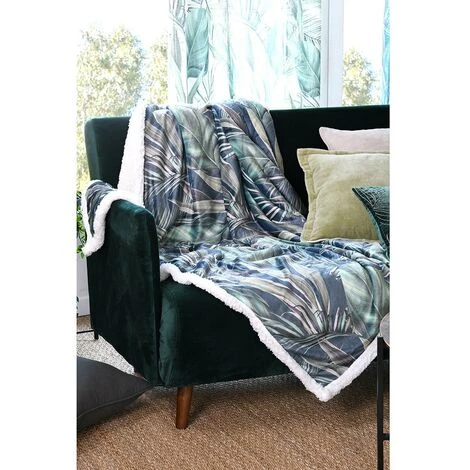 LOVELY CASA Plaid 130x160 Cm Panama Canard - Vert 5 LOVELY CASA Plaid 130x160 Cm Panama Canard - Vert – Image 3