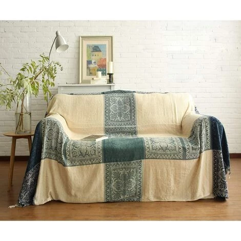 GALOZZOIT Couverture De Jet En Chenille, Glands Jacquard Couverture De Canapé Housse De Chaise Décorative Pour Canapé-Lit Soft Chair, Folk Tribal Pattern (220 X 250 CM, Kaki) 3 GALOZZOIT Couverture De Jet En Chenille, Glands Jacquard Couverture De Canapé Housse De Chaise Décorative Pour Canapé-Lit Soft Chair, Folk Tribal Pattern (220 X 250 CM, Kaki)