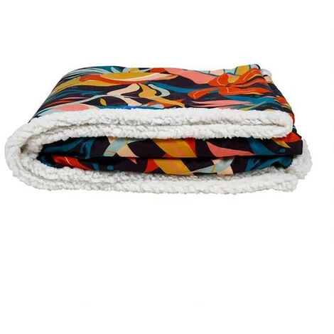 OSTARIA Plaid 125x150 Cm Tropical - Noir 3 OSTARIA Plaid 125x150 Cm Tropical - Noir