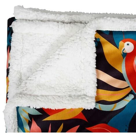 OSTARIA Plaid 125x150 Cm Tropical - Noir 5 OSTARIA Plaid 125x150 Cm Tropical - Noir – Image 3