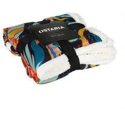 OSTARIA Plaid 125x150 Cm Tropical - Noir 9 OSTARIA Plaid 125x150 Cm Tropical - Noir -Plaid et couverture Soldes 60869254 4