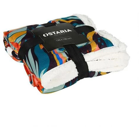 OSTARIA Plaid 125x150 Cm Tropical - Noir 6 OSTARIA Plaid 125x150 Cm Tropical - Noir – Image 4