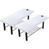 HEGUYEY Lot De 2 Draps-housses De Table De Massage Avec Trou, En Polyester Doux, Réutilisables-Convient Aux Lits De Massage De Moins De 80 Cm