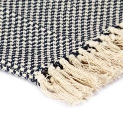 FIMEI Couverture En Coton 160 X 210 Cm Bleu Marine -Plaid et couverture Soldes 60970985 3