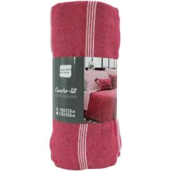 DOUCEUR D'INTÉRIEUR Couvre-lit Coton Jacquard Jakady Rose 230x250 Cm - Rose -Plaid et couverture Soldes 61038378 4