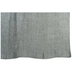 LANADECO Plaid Délavé Lin En Vert Foncé - Vert -Plaid et couverture Soldes 61230755 2