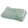 LANADECO Plaid Délavé En Lin Menthe - Vert -Plaid et couverture Soldes 61230771 1