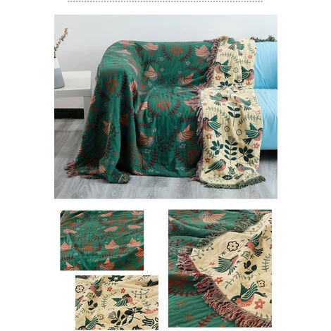 LITZEE Couvre-lit Boho Double Face 150 X 200 Cm, Couverture En Peluche à Franges, Couverture De Couette En Coton Tricoté, Motif De Couverture De Chaise De Canapé, Couverture Réversible Pour Regarder La Télévision Ou Faire La Sieste Sur La Chaise, Lit Simp 4 LITZEE Couvre-lit Boho Double Face 150 X 200 Cm, Couverture En Peluche à Franges, Couverture De Couette En Coton Tricoté, Motif De Couverture De Chaise De Canapé, Couverture Réversible Pour Regarder La Télévision Ou Faire La Sieste Sur La Chaise, Lit Simp – Image 2