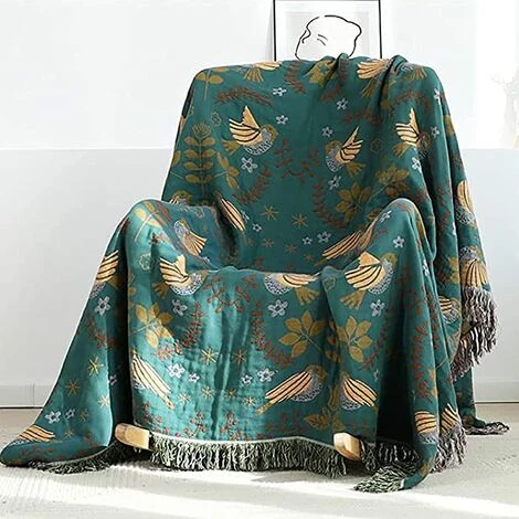 LITZEE Couvre-lit Boho Double Face 150 X 200 Cm, Couverture En Peluche à Franges, Couverture De Couette En Coton Tricoté, Motif De Couverture De Chaise De Canapé, Couverture Réversible Pour Regarder La Télévision Ou Faire La Sieste Sur La Chaise, Lit Simp 6 LITZEE Couvre-lit Boho Double Face 150 X 200 Cm, Couverture En Peluche à Franges, Couverture De Couette En Coton Tricoté, Motif De Couverture De Chaise De Canapé, Couverture Réversible Pour Regarder La Télévision Ou Faire La Sieste Sur La Chaise, Lit Simp – Image 4