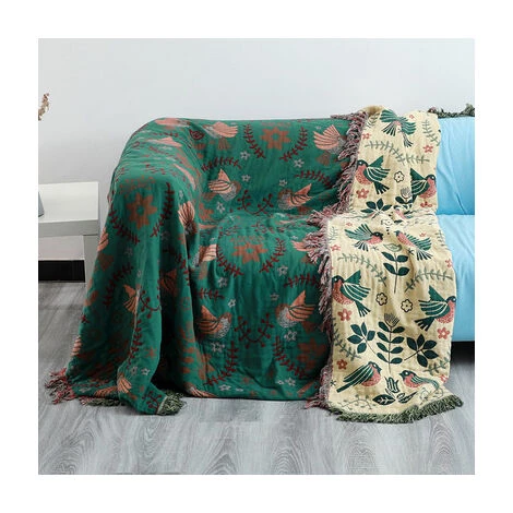 LITZEE Couvre-lit Boho Double Face 150 X 200 Cm, Couverture En Peluche à Franges, Couverture De Couette En Coton Tricoté, Motif De Couverture De Chaise De Canapé, Couverture Réversible Pour Regarder La Télévision Ou Faire La Sieste Sur La Chaise, Lit Simp 7 LITZEE Couvre-lit Boho Double Face 150 X 200 Cm, Couverture En Peluche à Franges, Couverture De Couette En Coton Tricoté, Motif De Couverture De Chaise De Canapé, Couverture Réversible Pour Regarder La Télévision Ou Faire La Sieste Sur La Chaise, Lit Simp – Image 5