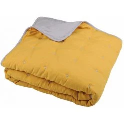 GADGET ET BAZAR Plaid Couvre Lit Moutarde Honorine 220 X 240 Cm