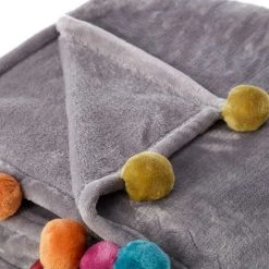ZEN ET ETHNIQUE Plaid RAINBOW Tout Doux Gris 130 X 160 Cm -Plaid et couverture Soldes 62019229 3