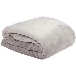 GADGET ET BAZAR Couverture Polaire Toute Douce Lin 220 X 240 Cm
