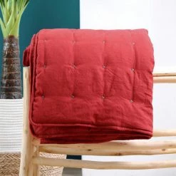 GADGET ET BAZAR Plaid Couvre Lit Rouge Honorine 220 X 240 Cm 6 GADGET ET BAZAR Plaid Couvre Lit Rouge Honorine 220 X 240 Cm -Plaid et couverture Soldes 62041013 2
