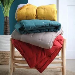 GADGET ET BAZAR Plaid Couvre Lit Rouge Honorine 220 X 240 Cm 7 GADGET ET BAZAR Plaid Couvre Lit Rouge Honorine 220 X 240 Cm -Plaid et couverture Soldes 62041013 3