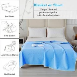 ROSIER Couverture Rafraîchissante 150x200cm, Couverture D'été Legere, Couverture Anti Chaleur, Couverture Ete Fraîche Absorbant La Transpiration Et Respirante, Couverture Froide Pour Lit, Canapé——VEBTles -Plaid et couverture Soldes 63519673 5