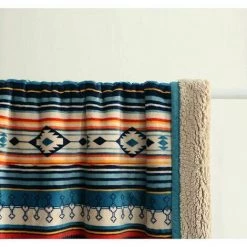 CLEGGFR Jeté En Flanelle Sherpa 50 ''x 60'' Couverture En Flanelle Douce En Peluche Bohème Pour Lit/canapé/canapé/bureau/camping,LO-Ron -Plaid et couverture Soldes 63521356 4
