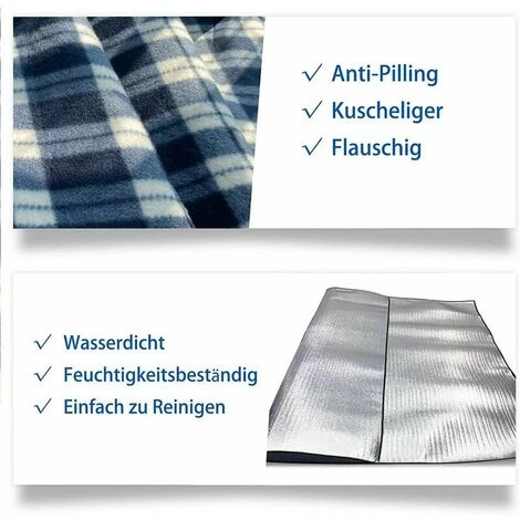 SINCèREETALI Couverture De Pique-nique 200cmx200cm, Pique-nique, Couverture De Pique-nique, Couverture De Camping, Tapis De Pique-nique, Plage, Parc, Randonnée, Camping (bleu Cyan) 5 SINCèREETALI Couverture De Pique-nique 200cmx200cm, Pique-nique, Couverture De Pique-nique, Couverture De Camping, Tapis De Pique-nique, Plage, Parc, Randonnée, Camping (bleu Cyan) – Image 3