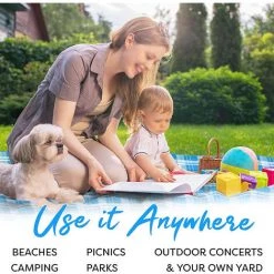 RHAFAYRE Couverture Pour Pique-nique Avec Envers Imperméable 150 X 200 Cm -Plaid et couverture Soldes 63579748 3